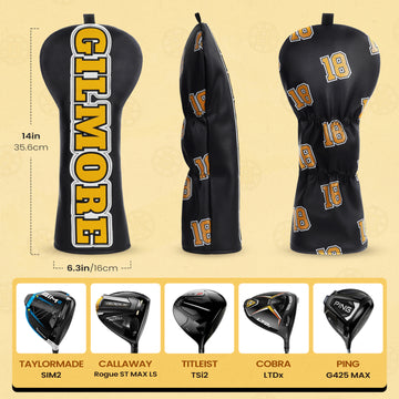 Black GILMORE Driver Head Cover